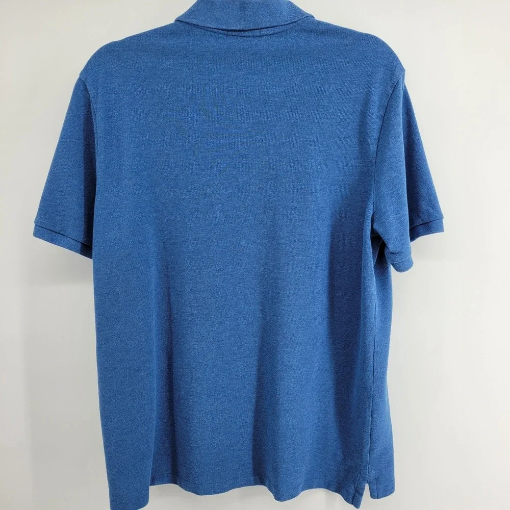 Polo Ralph Lauren Mens Large Classic Fit Polo Shirt Blue Heather Pony Nautical